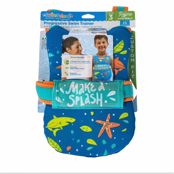 NWT Swim School Progressive Swim Trainer Level 3 Pink or Blue Ages 2-5 Years - Picture 5 of 13